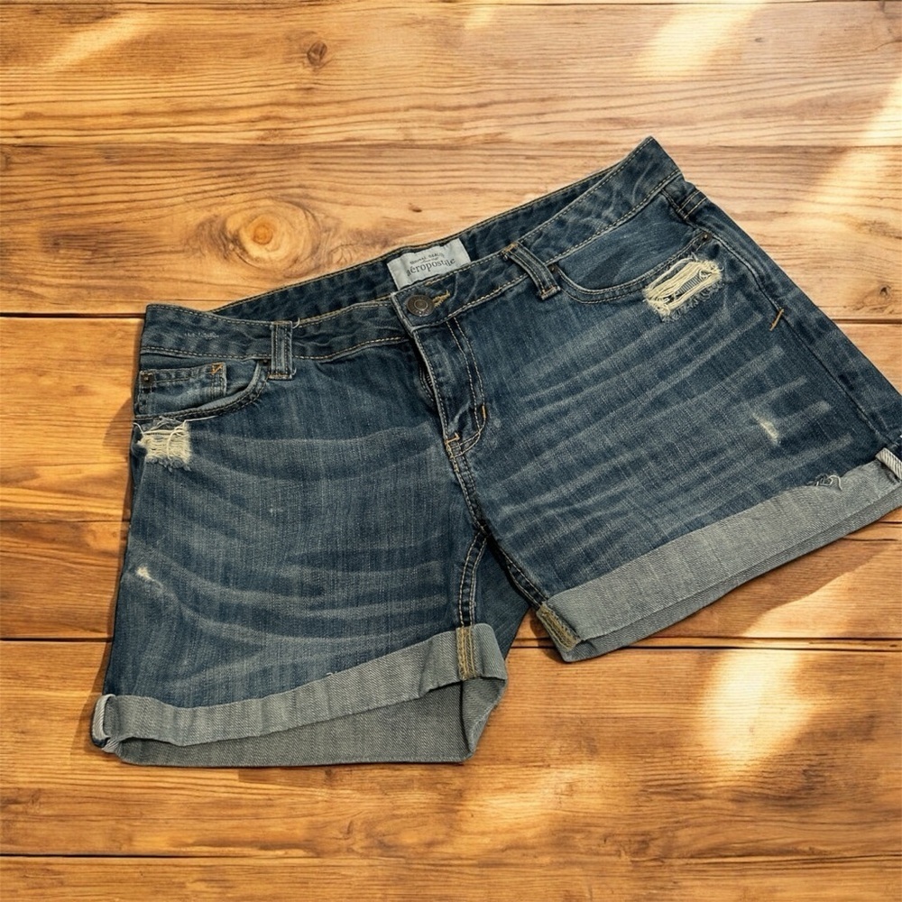 Aeropostale Dark Blue Jean Shorts